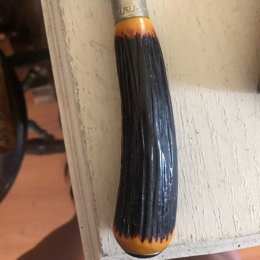 Vintage Bakelite Horn Handle Serving Utensils
